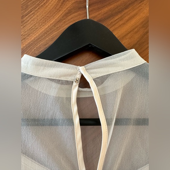 Fray I.D Sheer Cut and Sew Dress Off White Size 2 - Picture 4 of 12